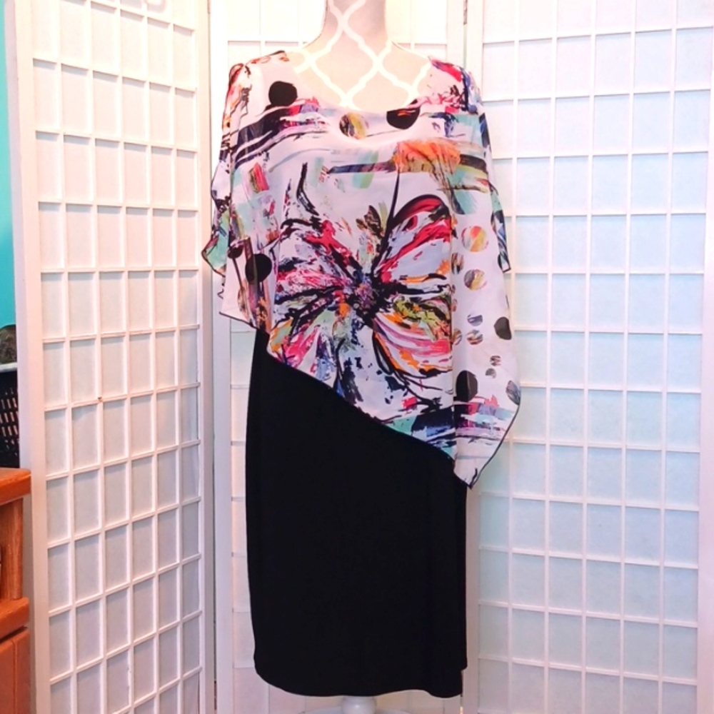 NEW. L L'Atelier dress - black & colorful 5540